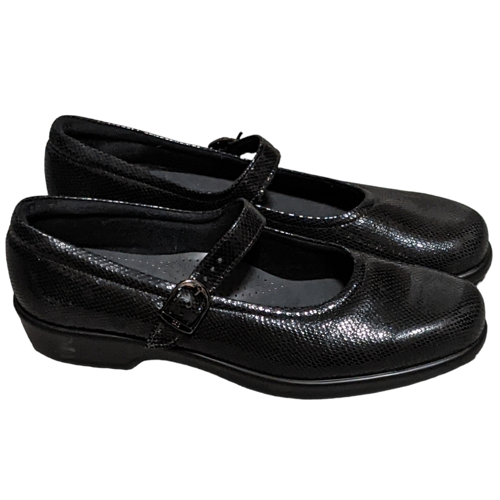 SAS Black Mary Jane Flats
